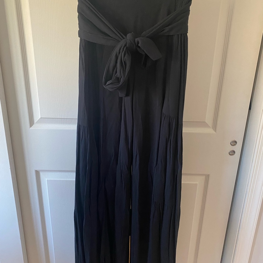 Wide leg flowy tie beach pants